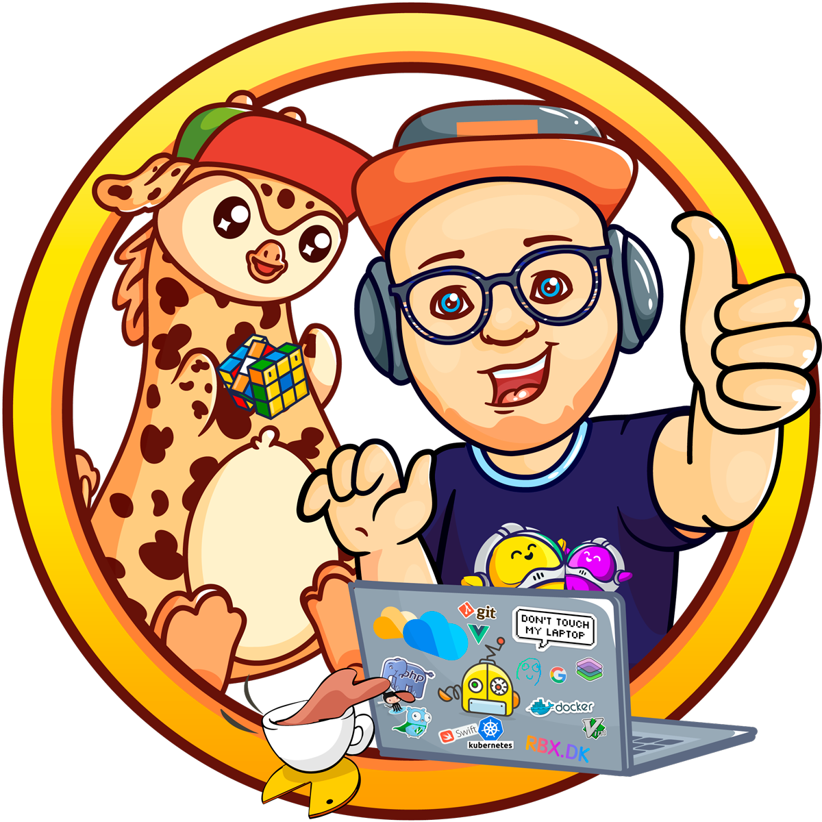 Avatar af Daniel Bahl sammen med girafpingvin